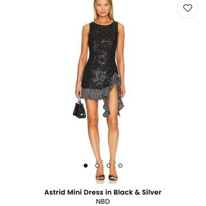 Revolve Astrid Mini Dress in Black & Silver
NBD